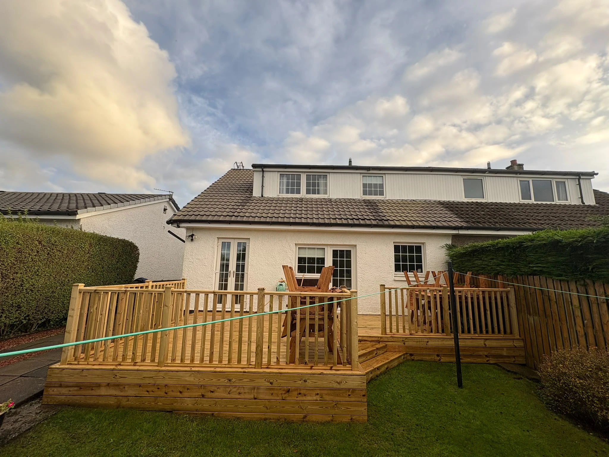 Rear roof and walls overlooking the decking — Hamilton