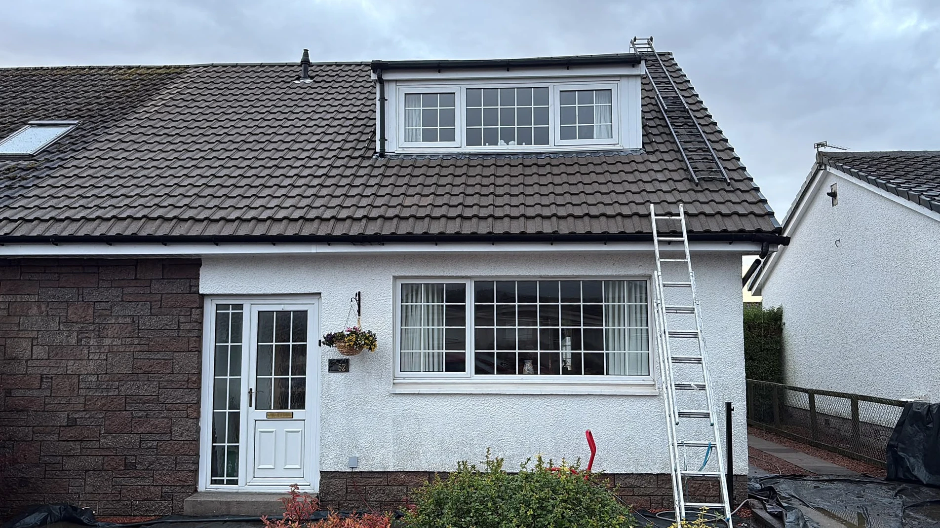 Roof and walls at the Hamilton cleaning job