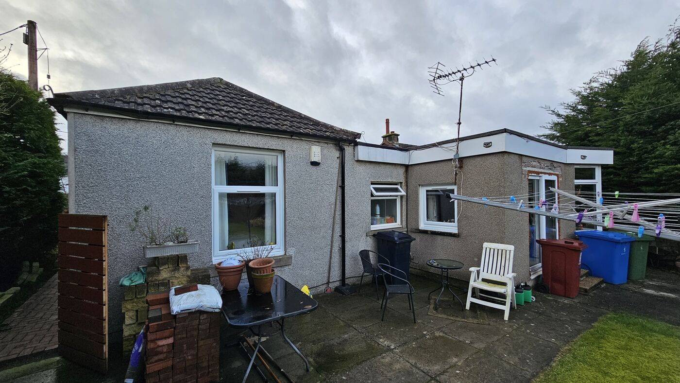 Rear of property before treatment